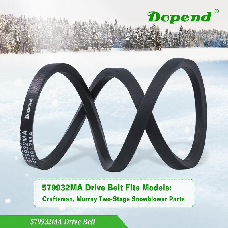Dopend 579932MA Drive Belt 3/8’’ x 33’’ for Craftsman, Murray Snowblower Parts, Replaces 1733324SM, 579932 Auger Belt - Image 5